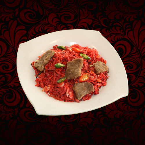 Bee Hoon + Kway Teow -Goreng Merah (BEEF) Bee Hoon + Kway Teow -Goreng Merah (BEEF)
